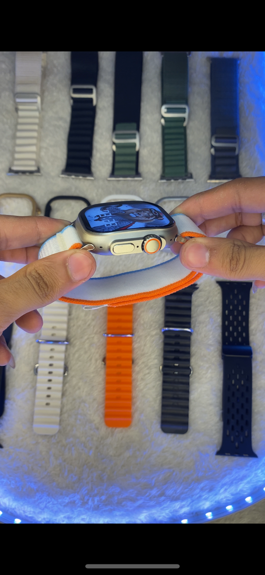 عرض ساعه X10ultra 3 + جراب + اوستيك قماش + اوستيك سيلكون