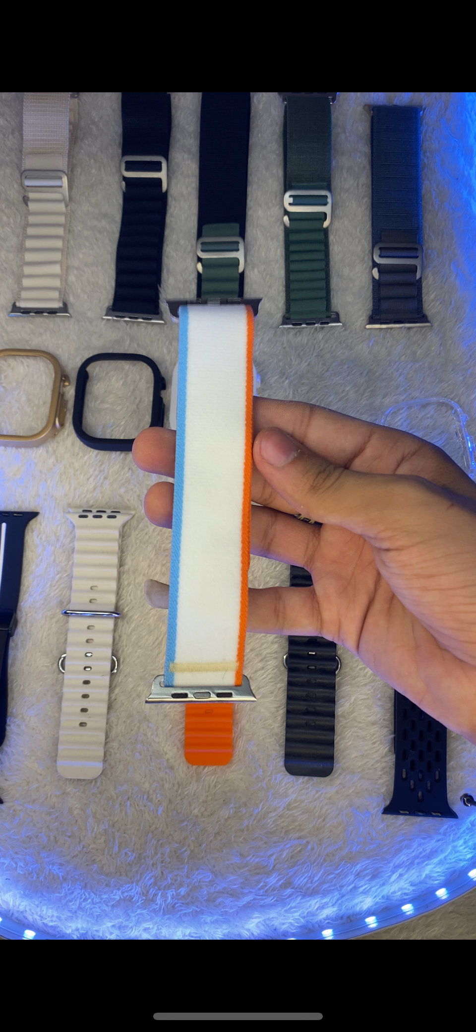 عرض ساعه X10ultra 3 + جراب + اوستيك قماش + اوستيك سيلكون
